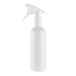 Empty White 300ml 500ml PE Plastic Spray Bottle with Trigger Sprayer